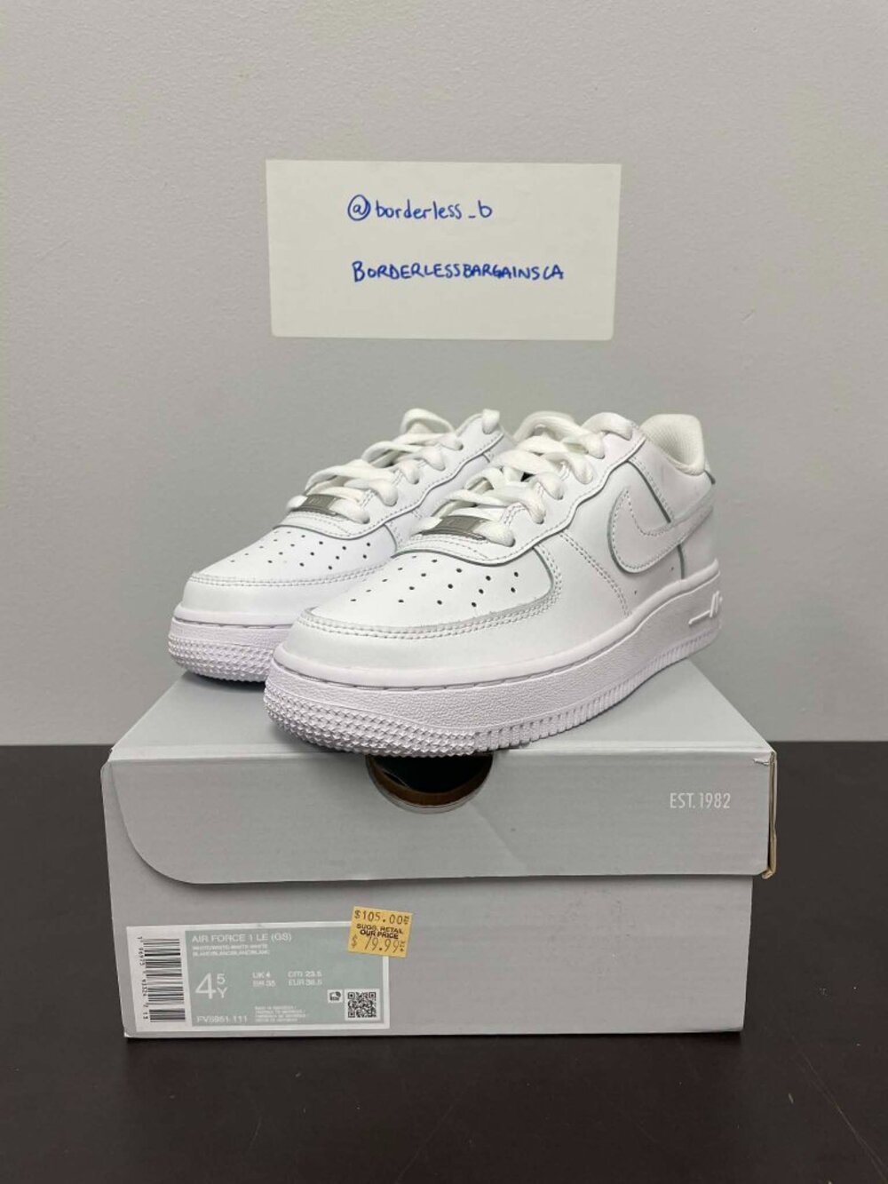 [Grade School] Nike Air Force 1 Low Triple White (FV5951 111)